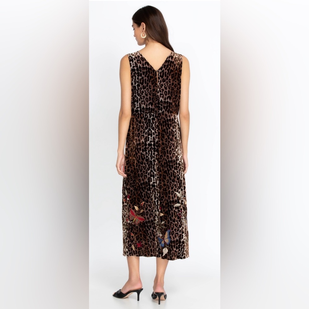 Johnny Was Penelope Maxi/Midi Brown Leopard Print Dress - Picture 6 of 6